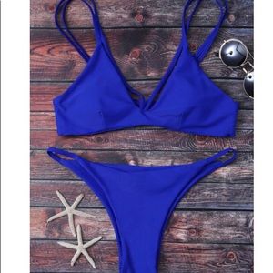 High Leg Strappy Bikini Set